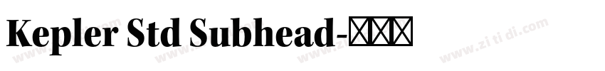 Kepler Std Subhead字体转换